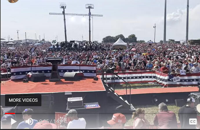 Trump podium from back