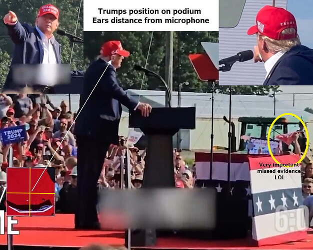 Trump position on podium