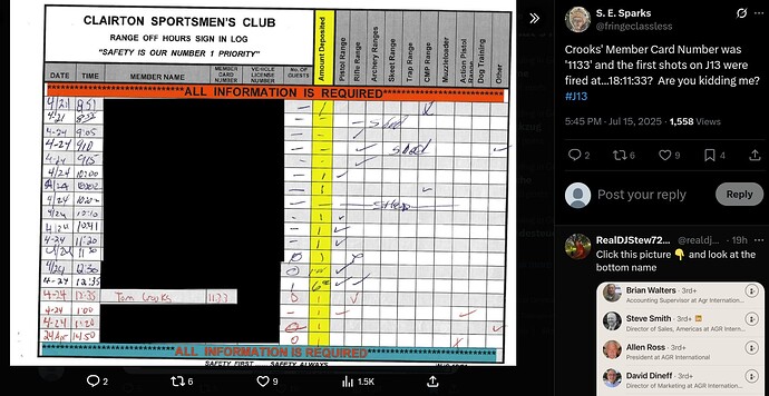 ThomasCrooksMemberCardNumber