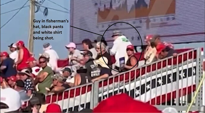 Guy In Fishermans hat white shirt and black pants being shot