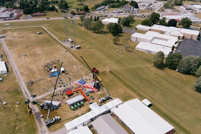 NYT aerial image of post rally