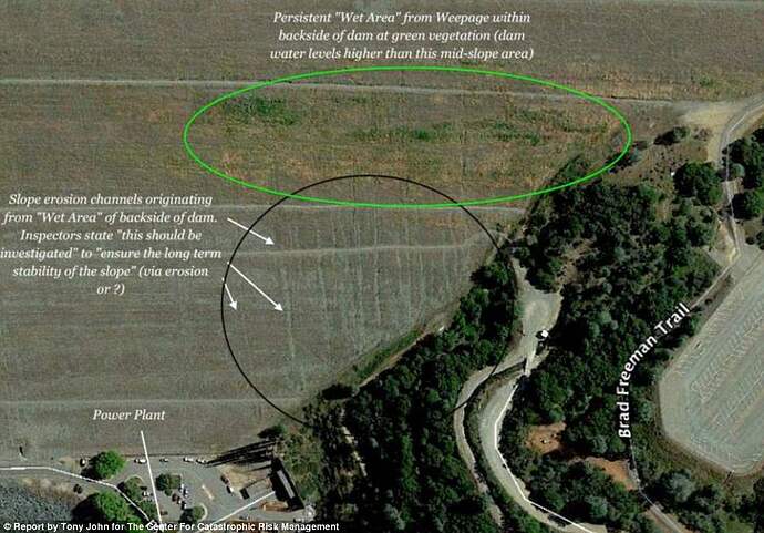 Oroville Dam green spot3