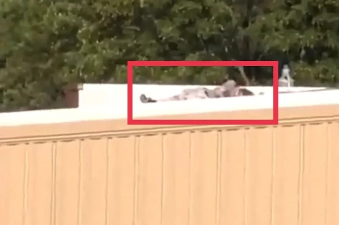 Crooks dead on roof