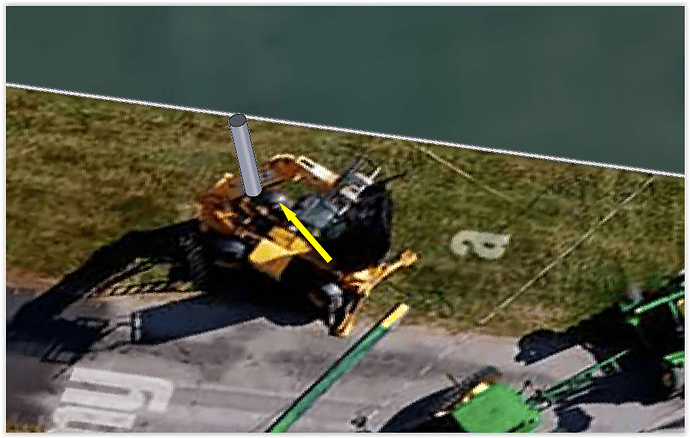 simulated hydraulic cylinder hight