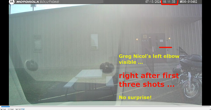 Greg Nicols elbow just after 1st three shots