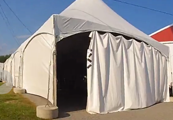 in tent